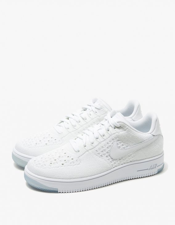 Nike Womens AF1 Flyknit Low White 3