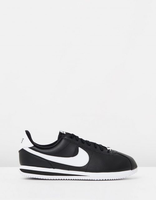 Nike Cortez Basic Leather Black White 1