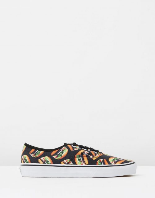 Vans Authentic Late Night Blk Hamburgers Mens Trainers 1