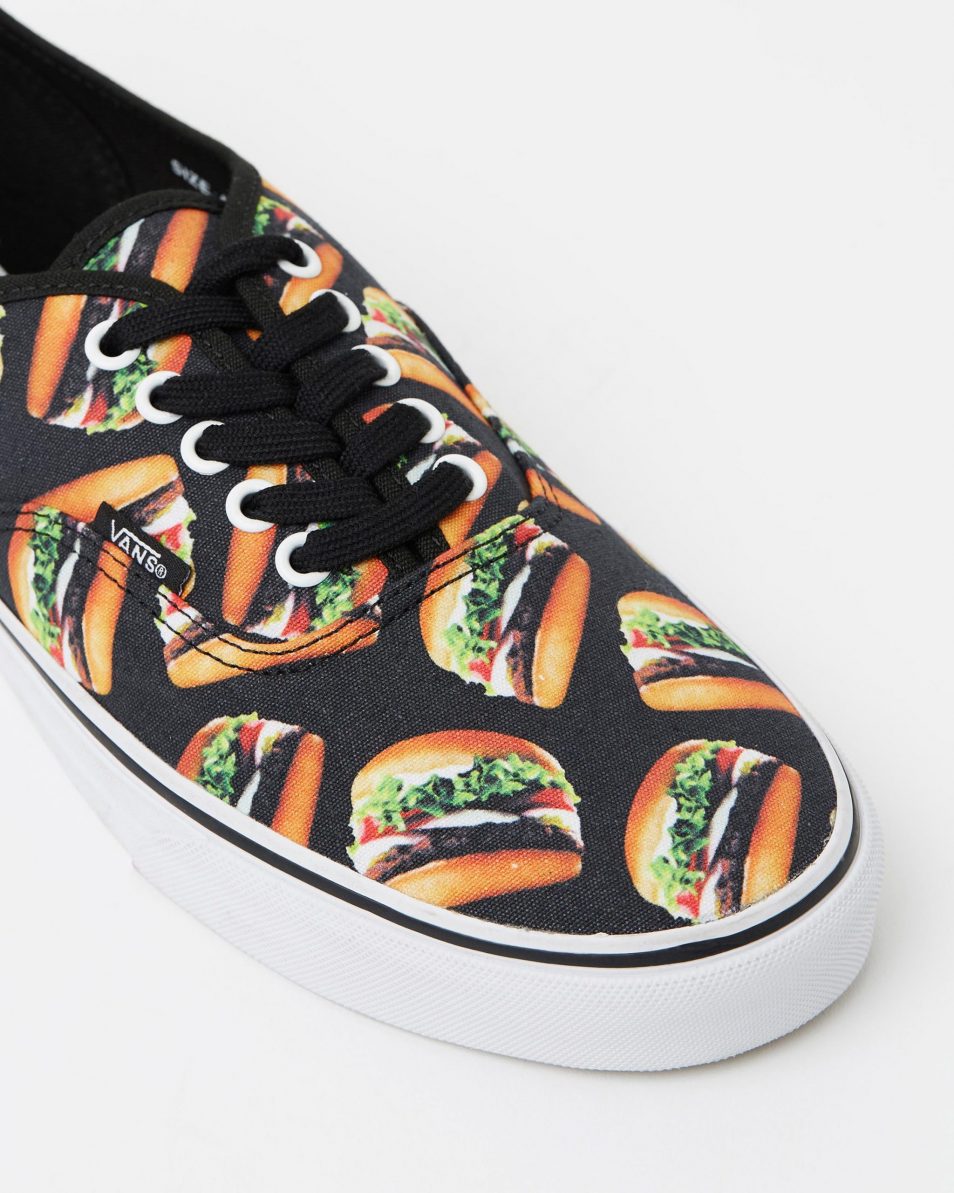 Vans Authentic Late Night Blk Hamburgers Mens Trainers 4